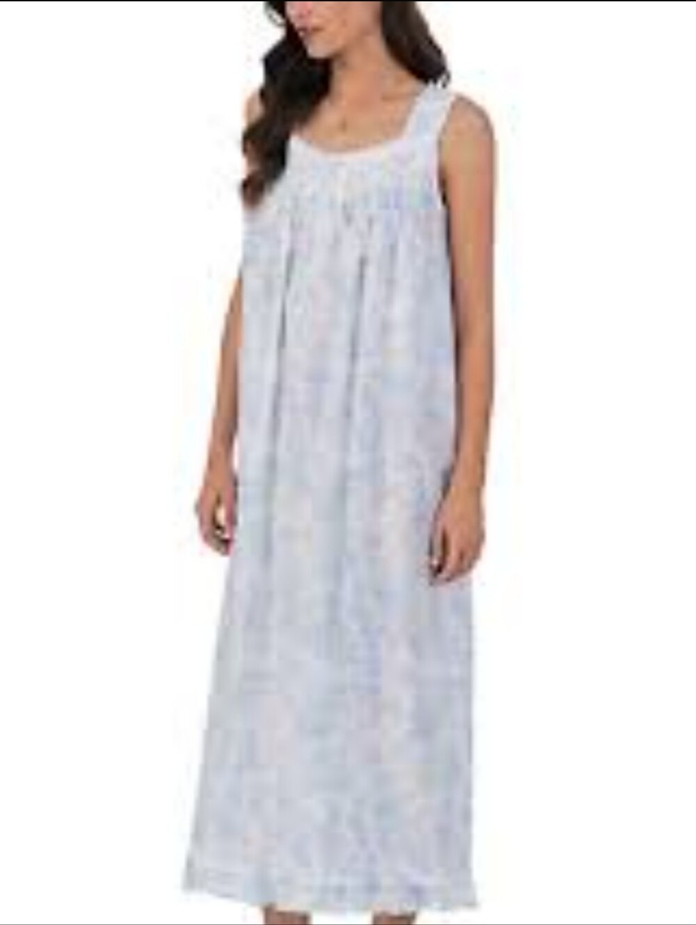 Eileen West Floral  Nightgown Vintage 100% Cotton